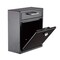 Adiroffice Medium Wall Mountable Mailbox with Key and Combination lock ADI631-05-BLK-KC - alternate 2